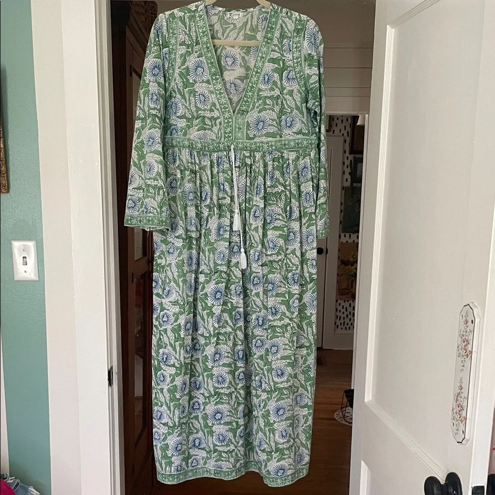 KARNI Floral Green and Blue Maxi Dress - Picture 11 of 11